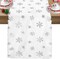 Christmas Table Runners 90 Inches Long, Faux Fur Table Runner Silver Snowflake Sequin Table Runner for Winter Decor Soft Thick Luxury Kitchen Dining Table Decorations, 13 x 90 Inch